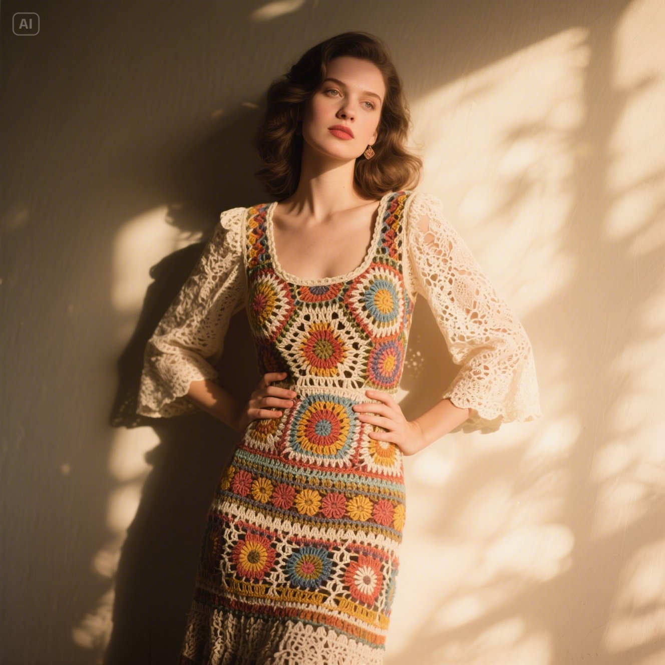 1970s Crochet Dress