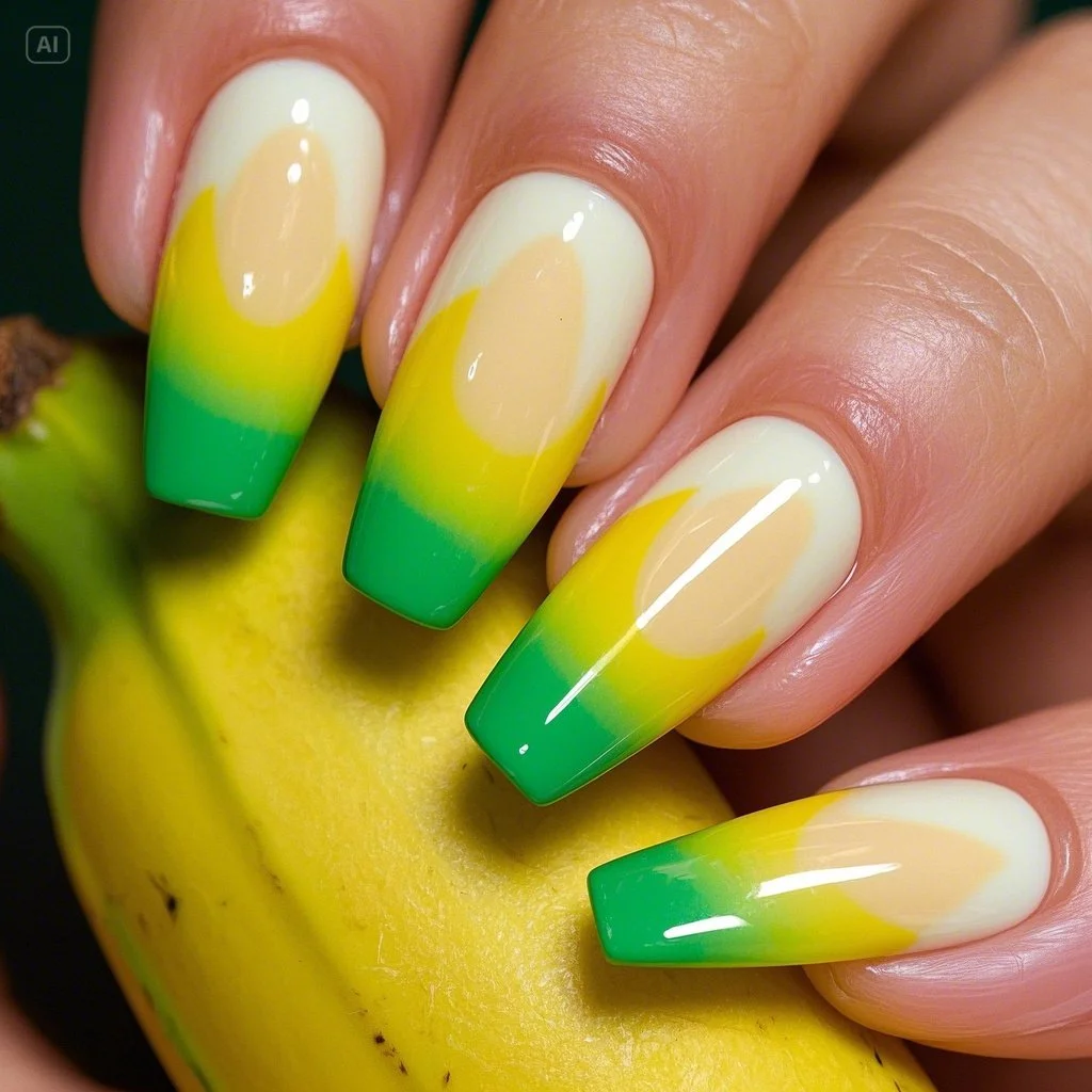 Banana French Nails
