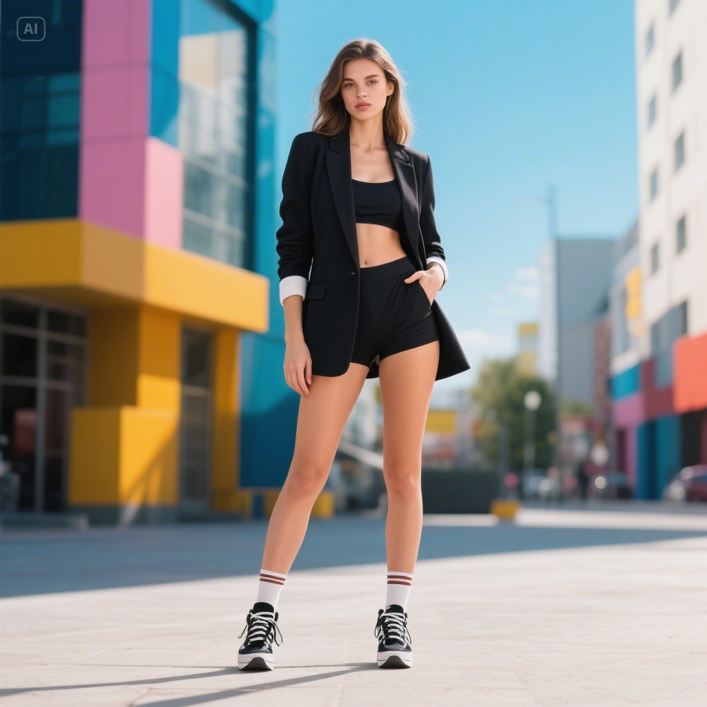 Bike Shorts with Blazer