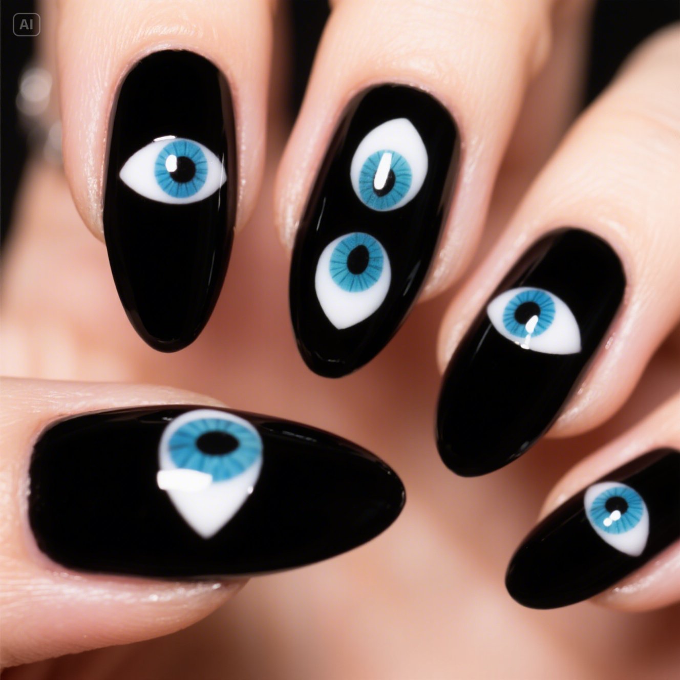 Black Cat Eye Nails