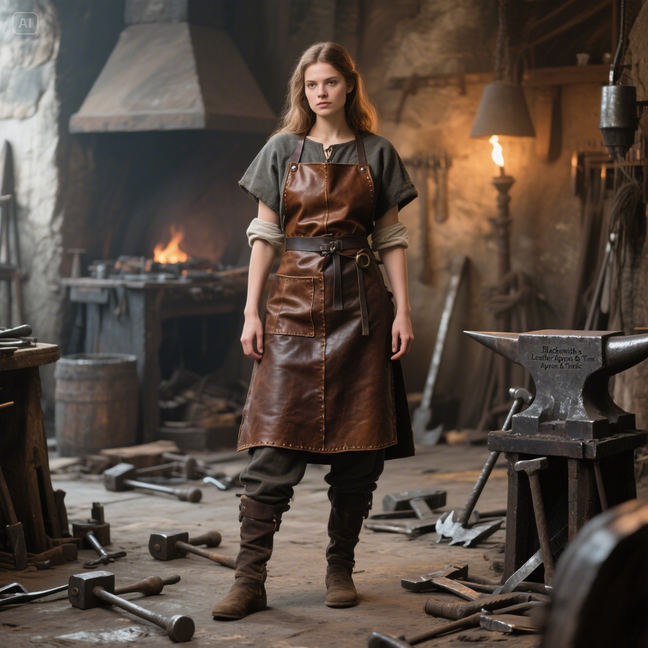 Blacksmith’s Leather Apron & Tunic