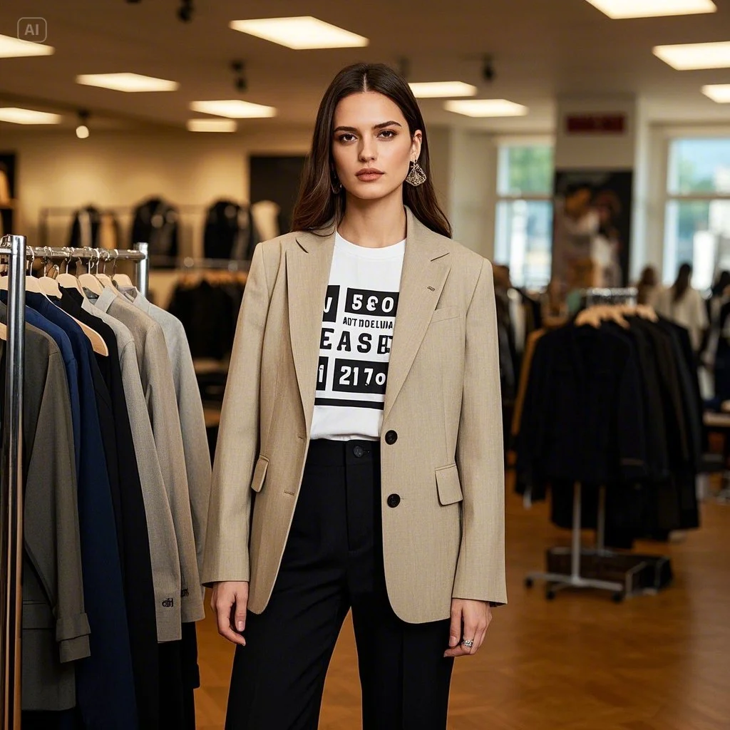 Blazer with a Graphic Tee
