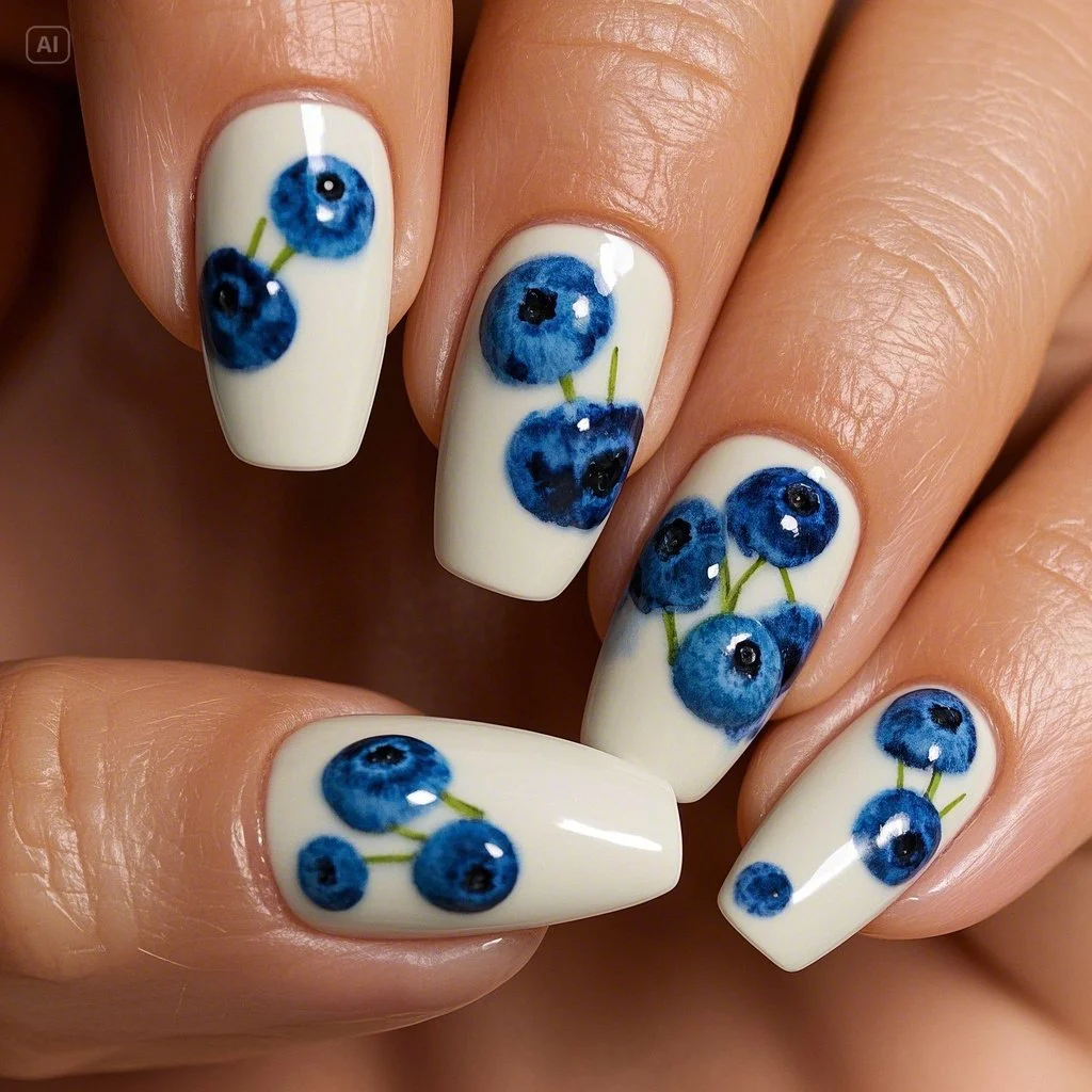 Blueberry Matte Nails