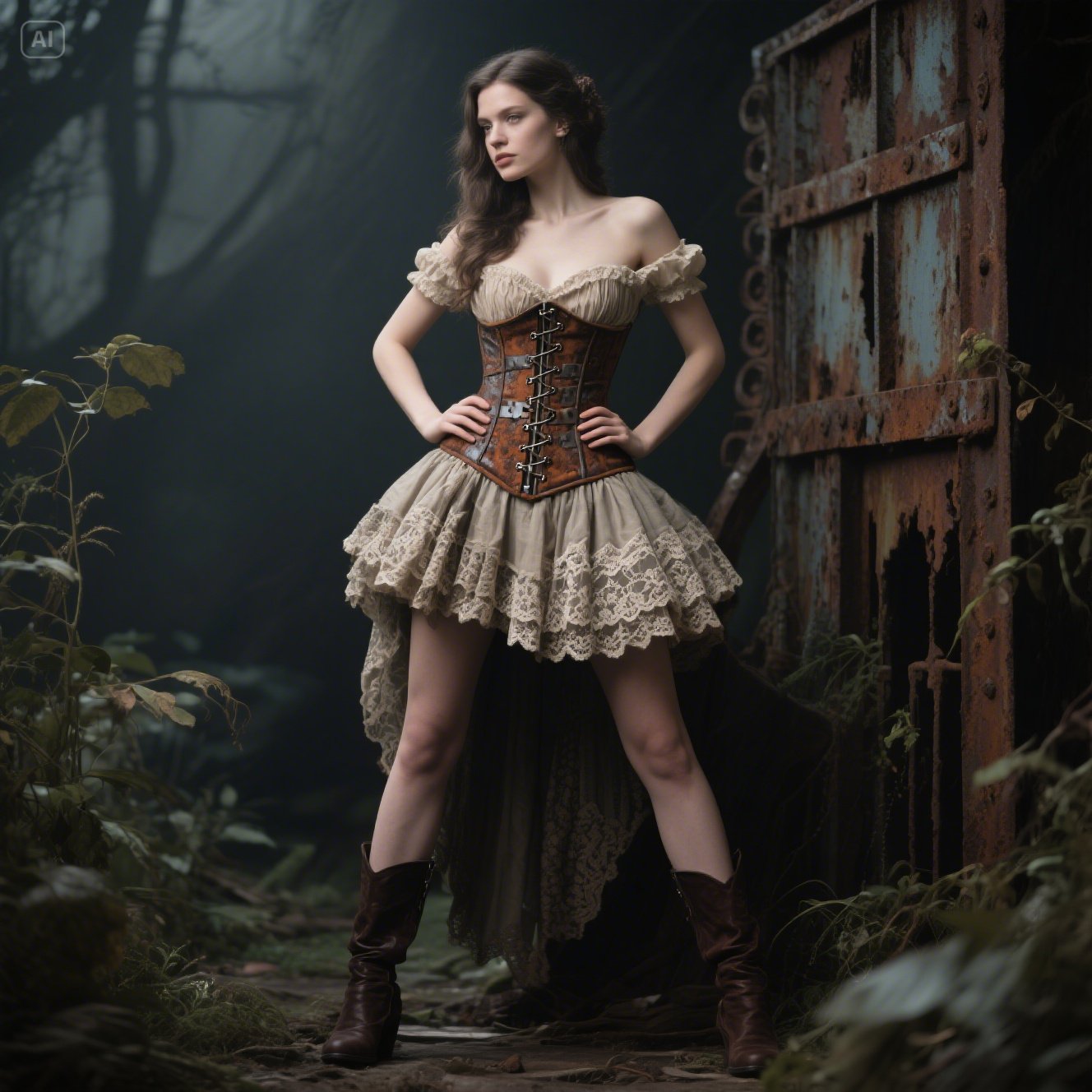 Bustle Skirt with Corset