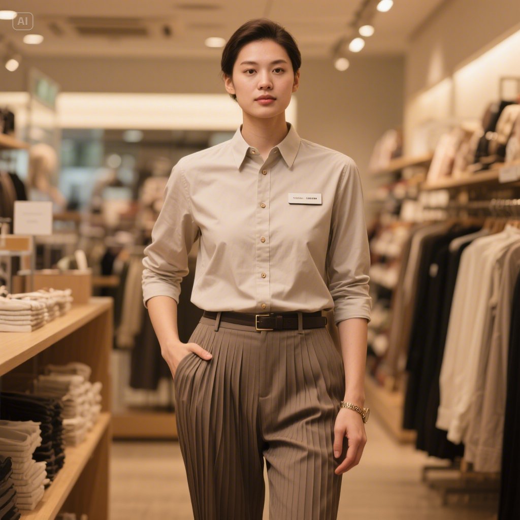 Button-Down Shirt + Pleated Trousers