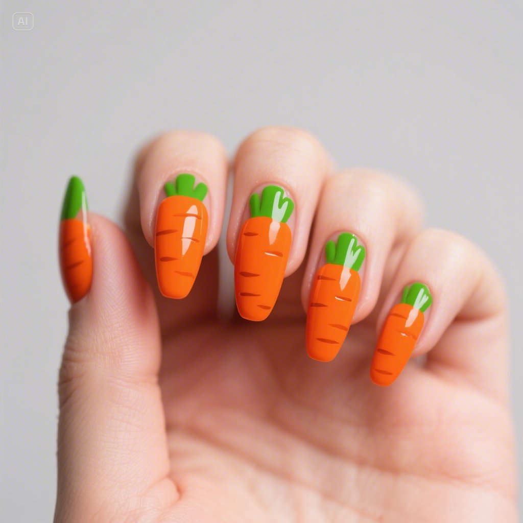 Carrot Nail Art