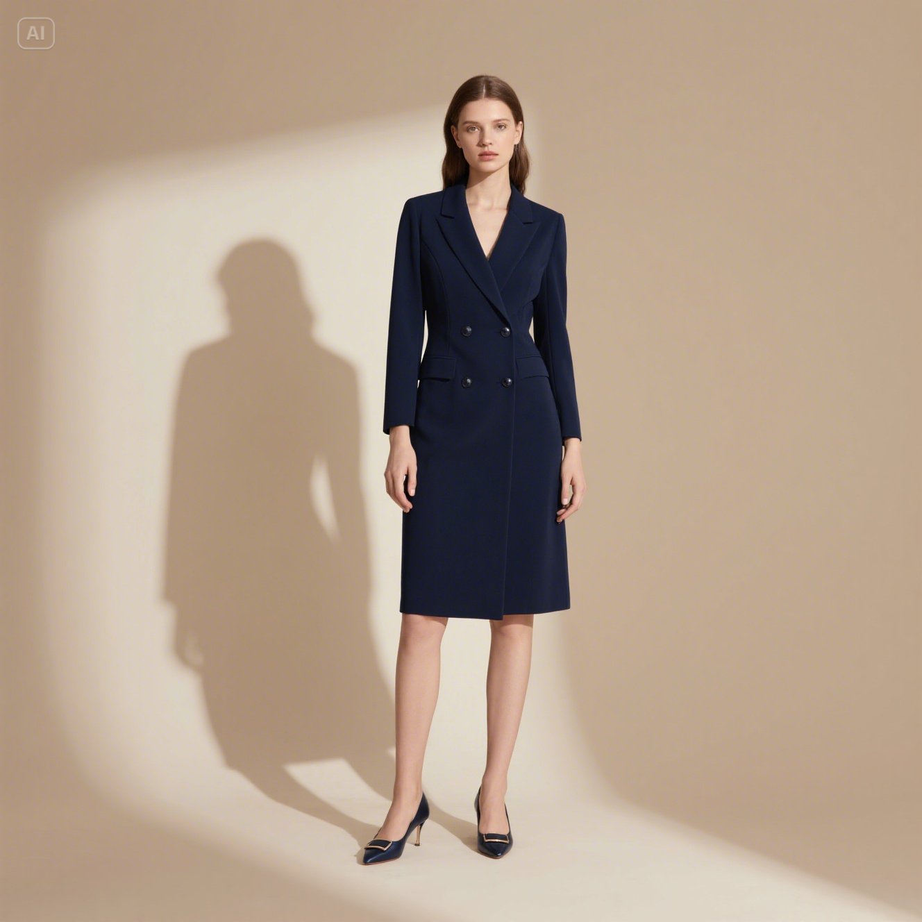 Classic Navy Blazer Dress