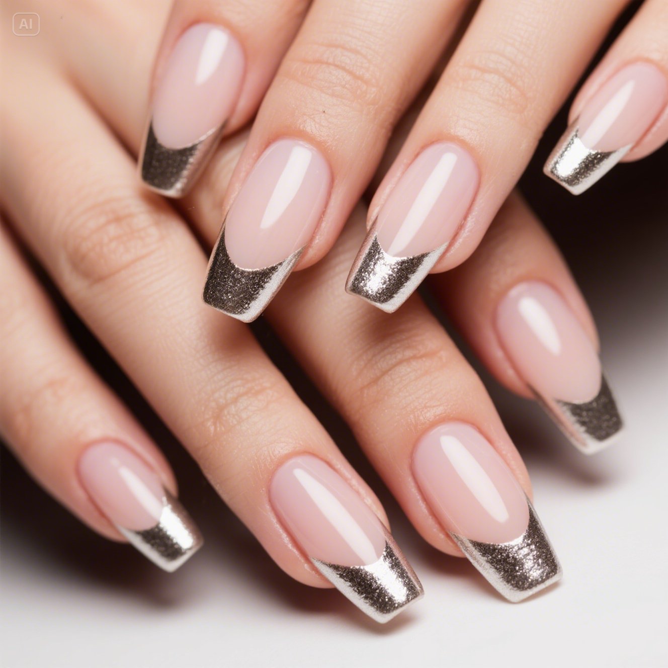 Clear with Metallic Tips