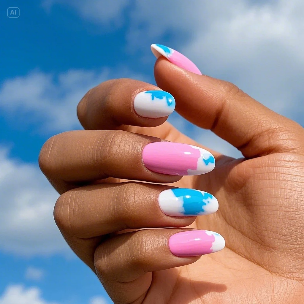 Cloudy Sky Nails