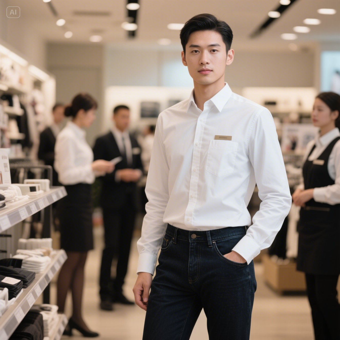 Crisp White Shirt + Dark Jeans