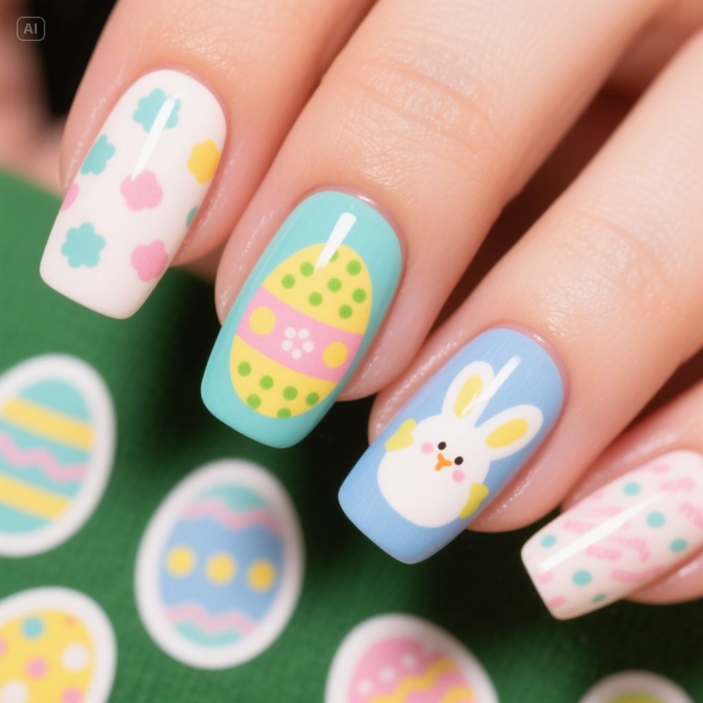 Easter Egg Stickers Nail