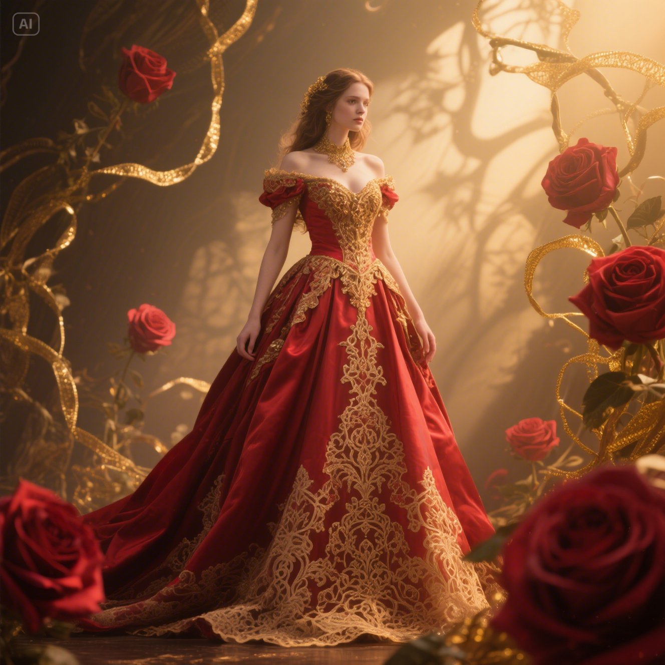 Enchanted Rose Ballgown