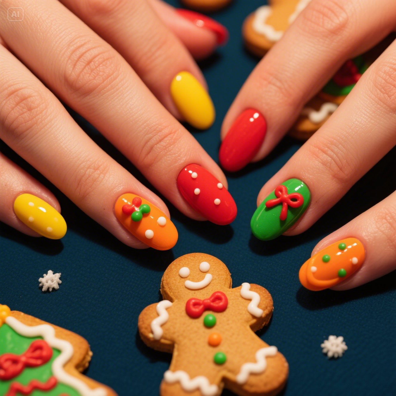 Gingerbread Nails
