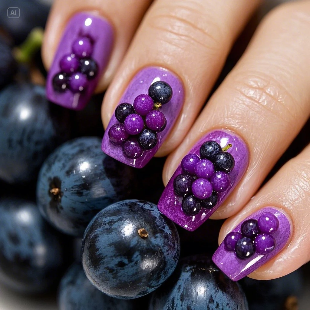 Grape Cluster Purple Hues