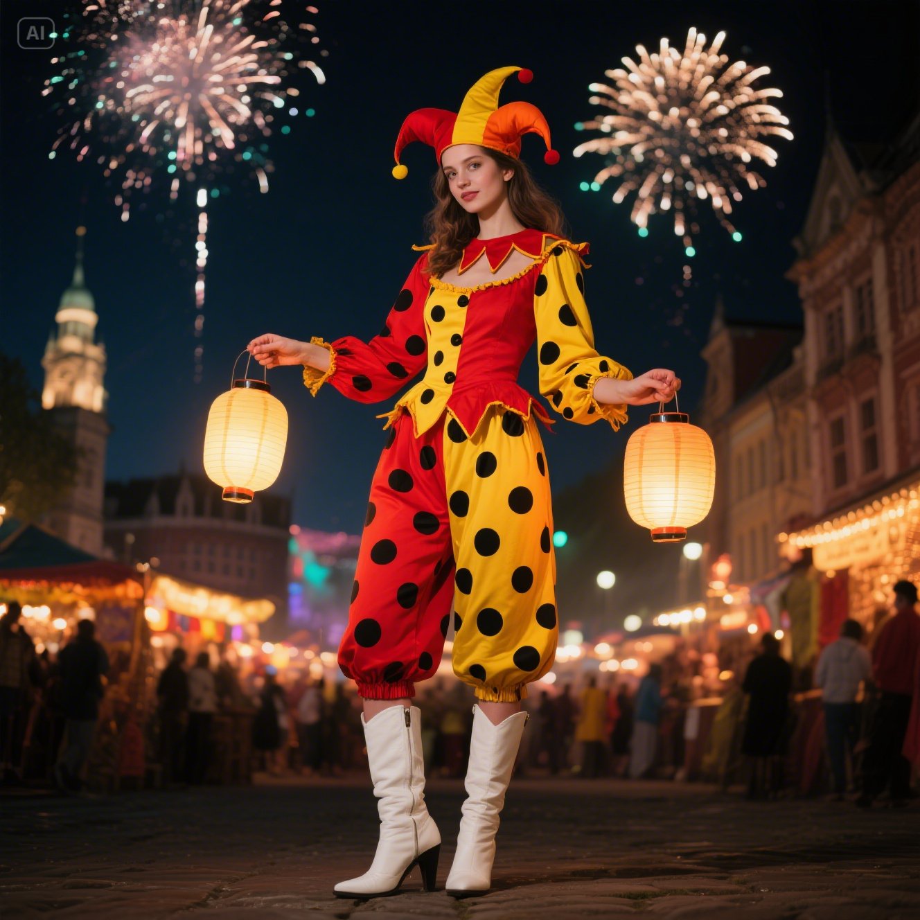 Jester’s Colorful Motley Outfit