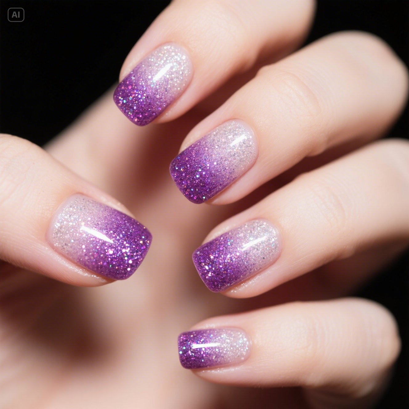Lavender Glitter Ombré