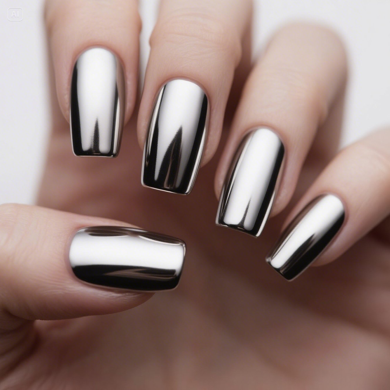 Matte Chrome Nails