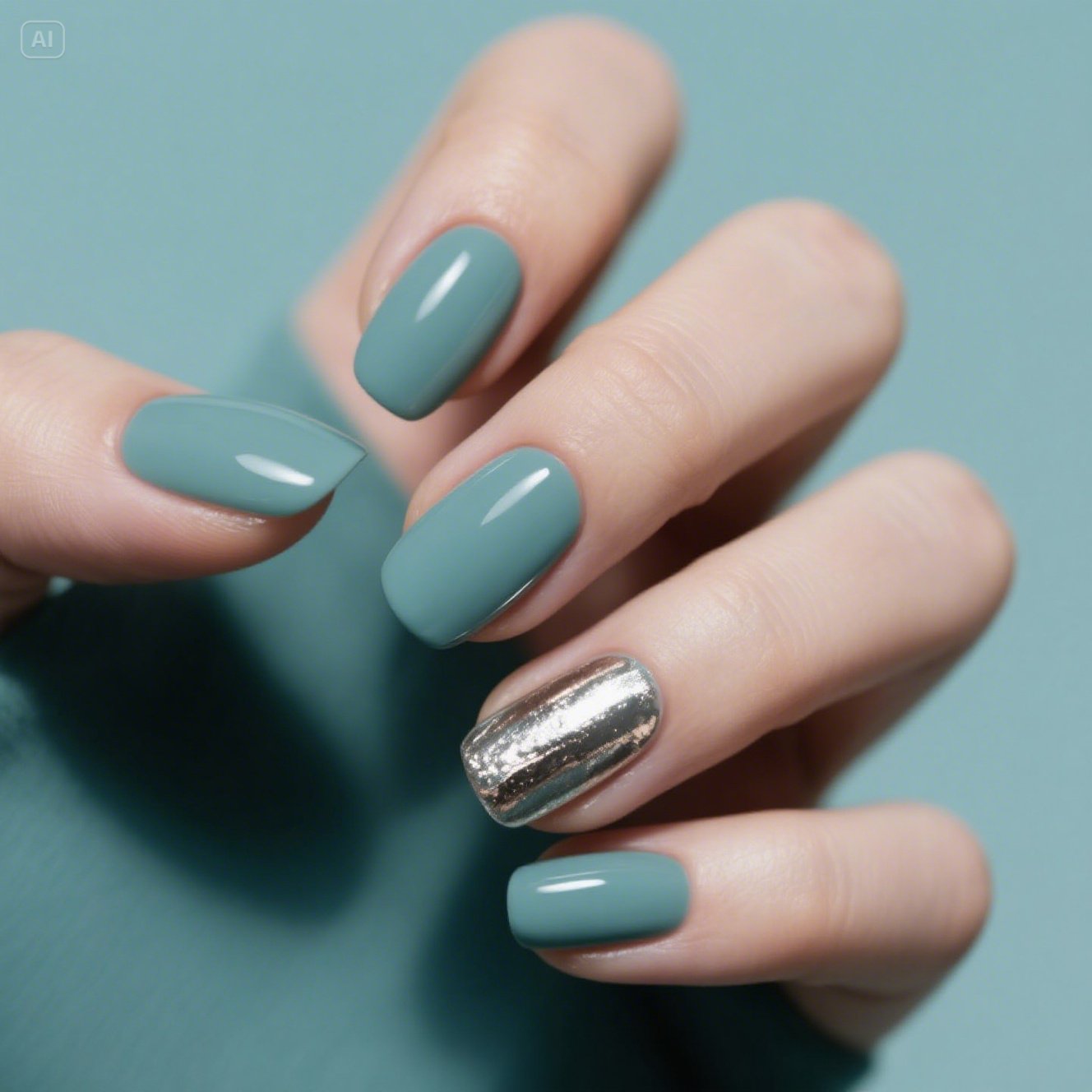 Matte Teal with Foil Accents