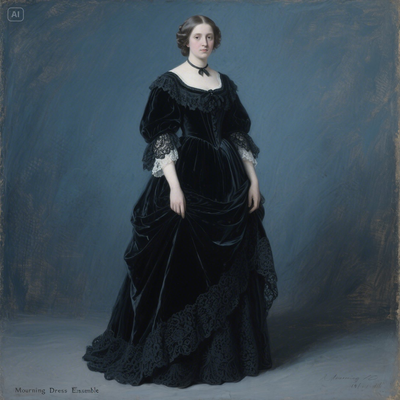 Mourning Dress Ensemble