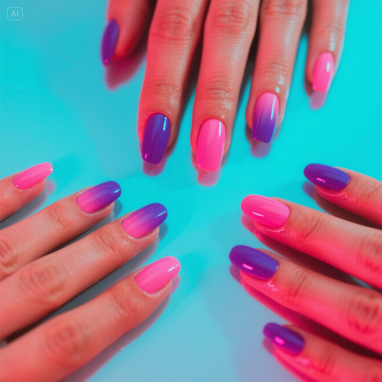 Neon Pink to Purple (Summer)