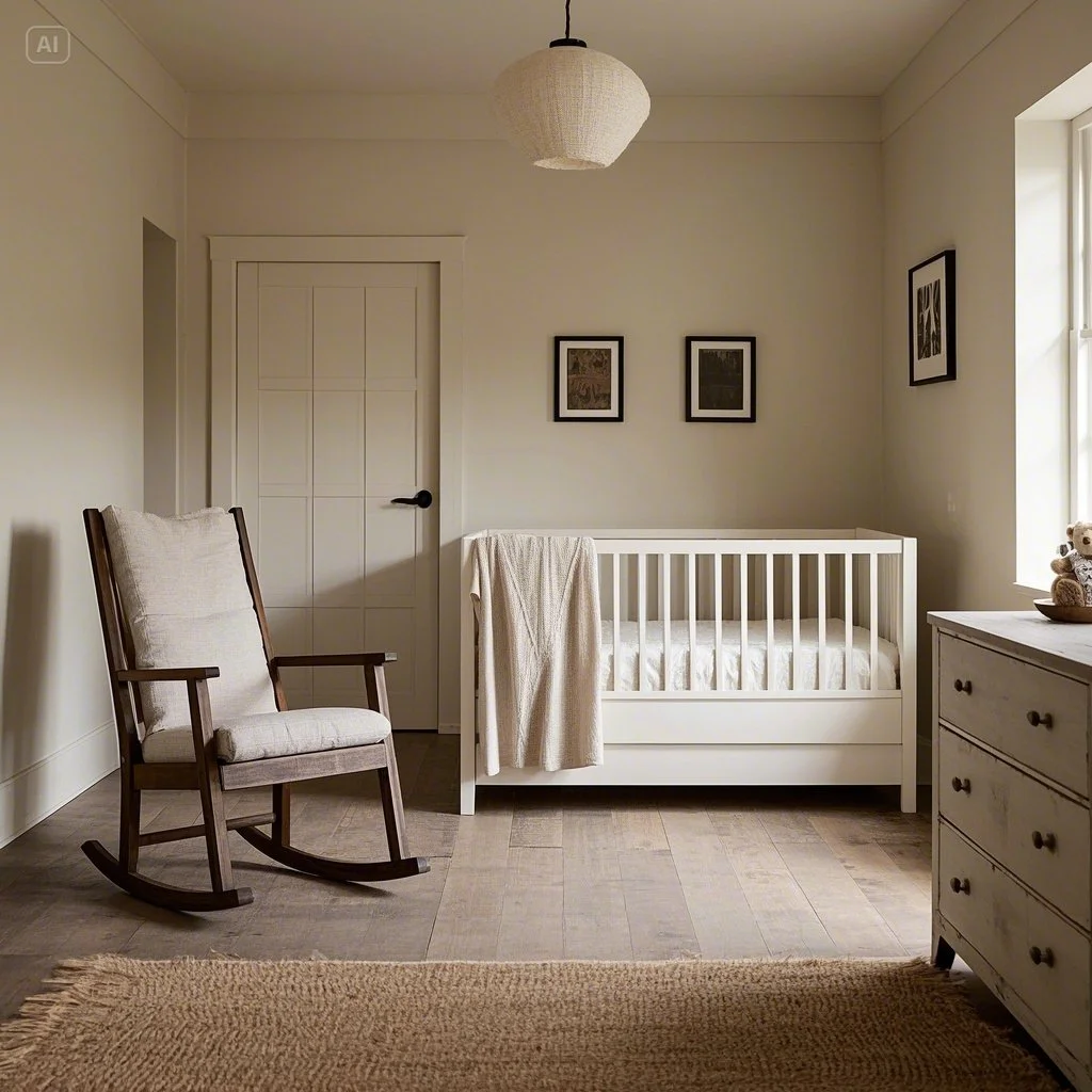 Neutral Color Palette for a Rustic Farmhouse Baby Room