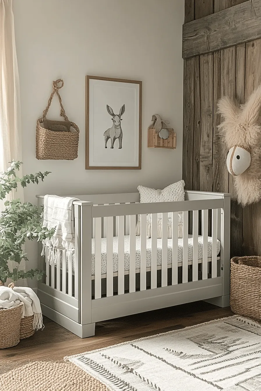 Prairie Peace Rustic Farmhouse Baby Room Idea