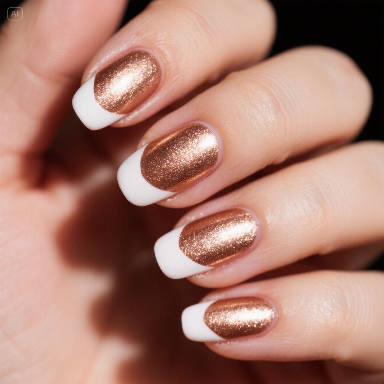Rose Gold French Tips