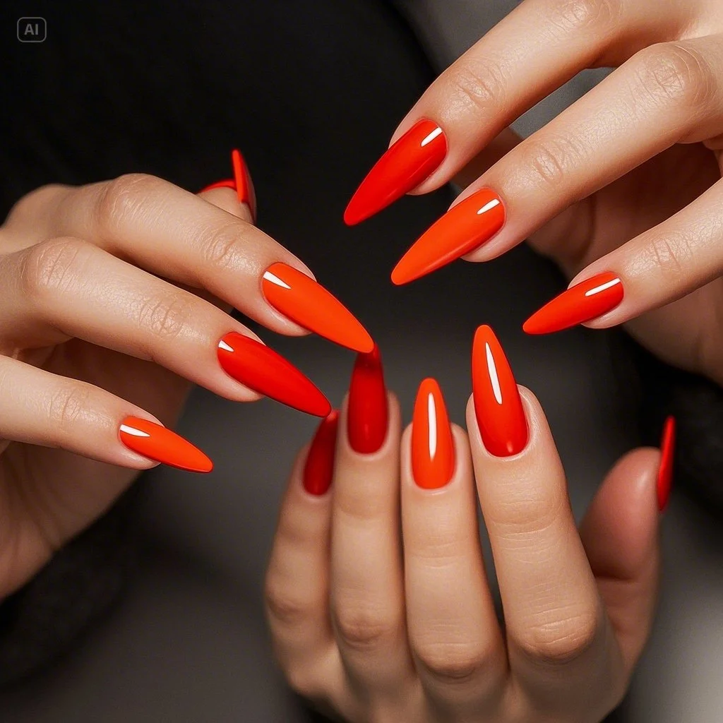 Stiletto Flame Nails