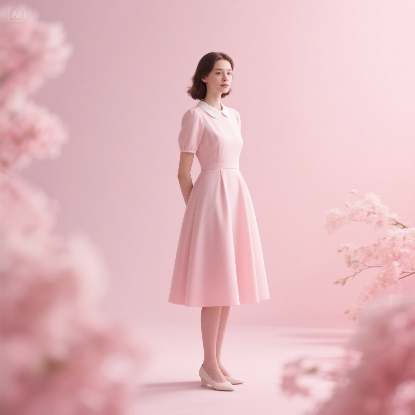 Tea-Length Day Dress