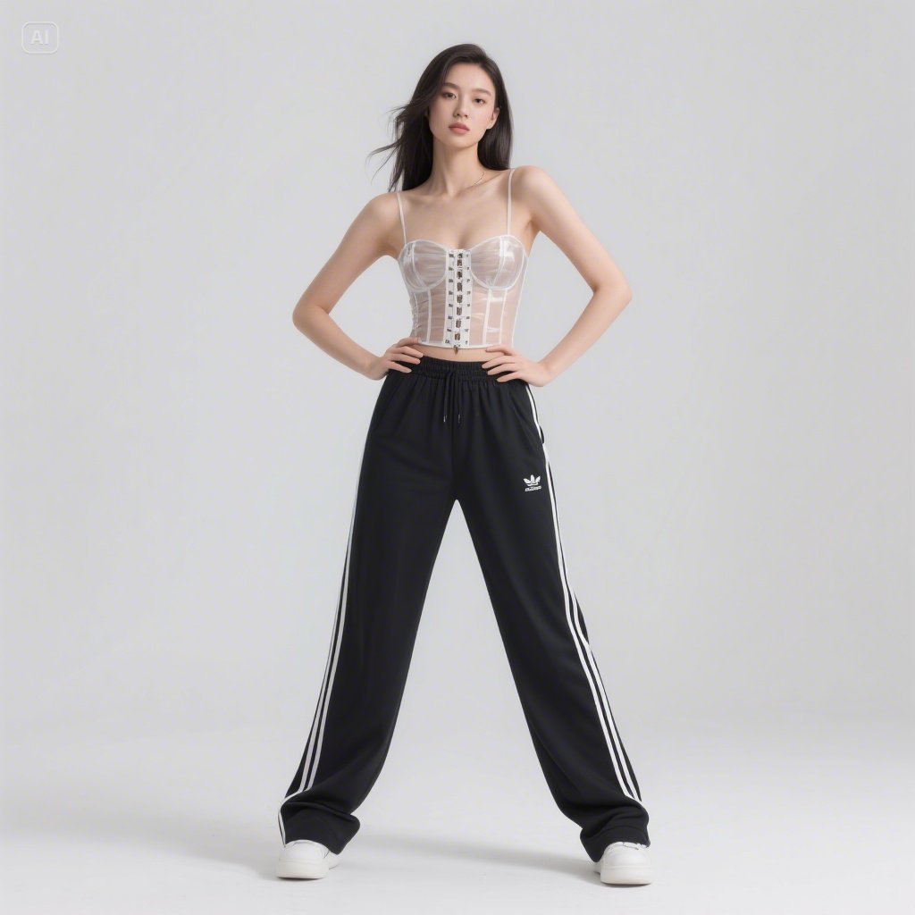 Track Pants with Corset Top