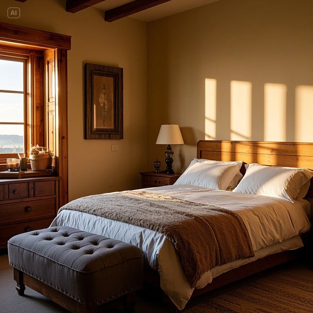 Use Warm Lighting Western Bedroom Ideas