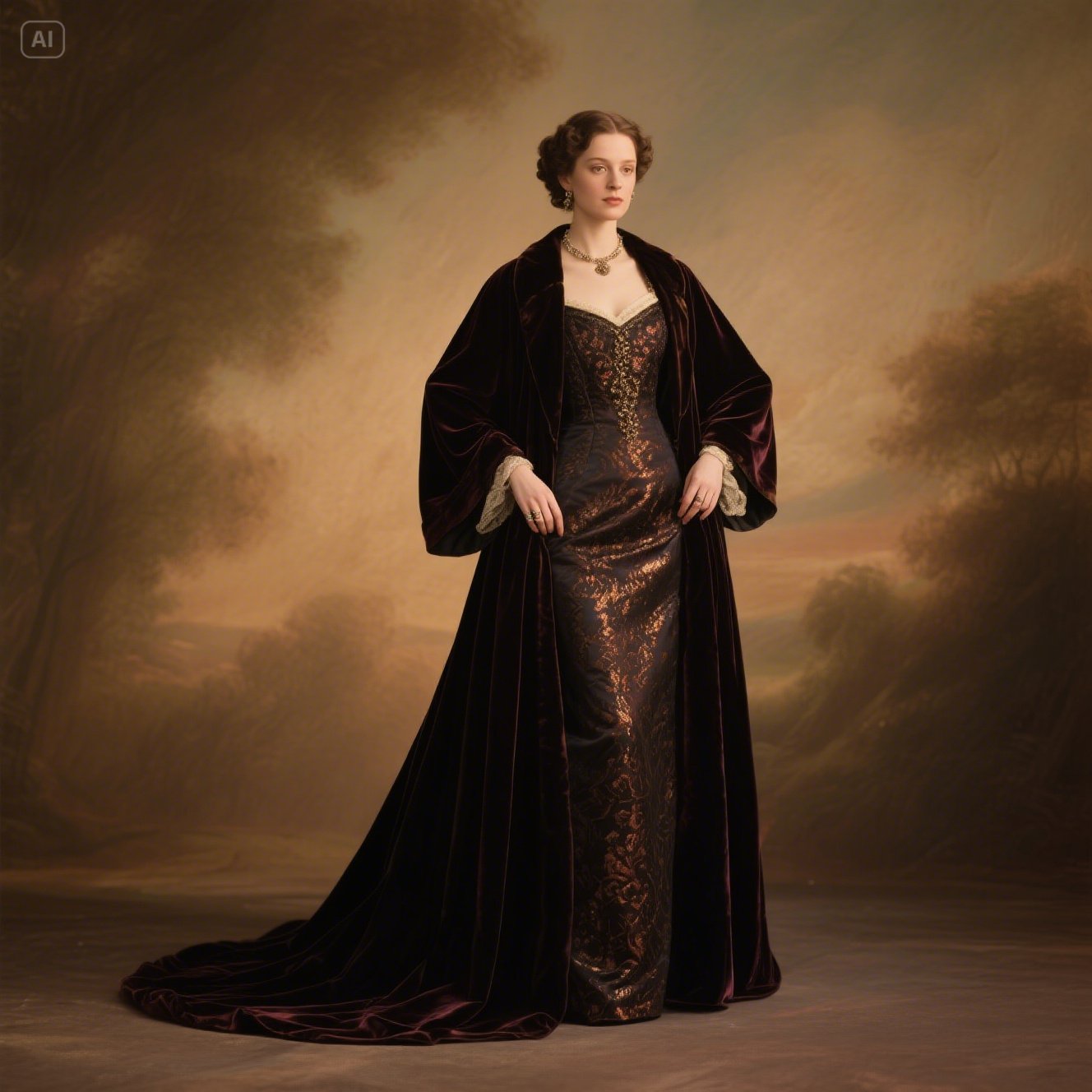 Velvet Opera Coat & Gown