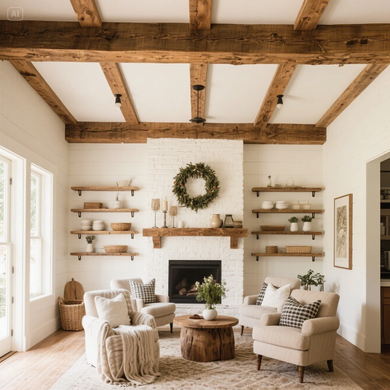 Wooden Beams for That Wow Factor Farmhouse Decor Ideas