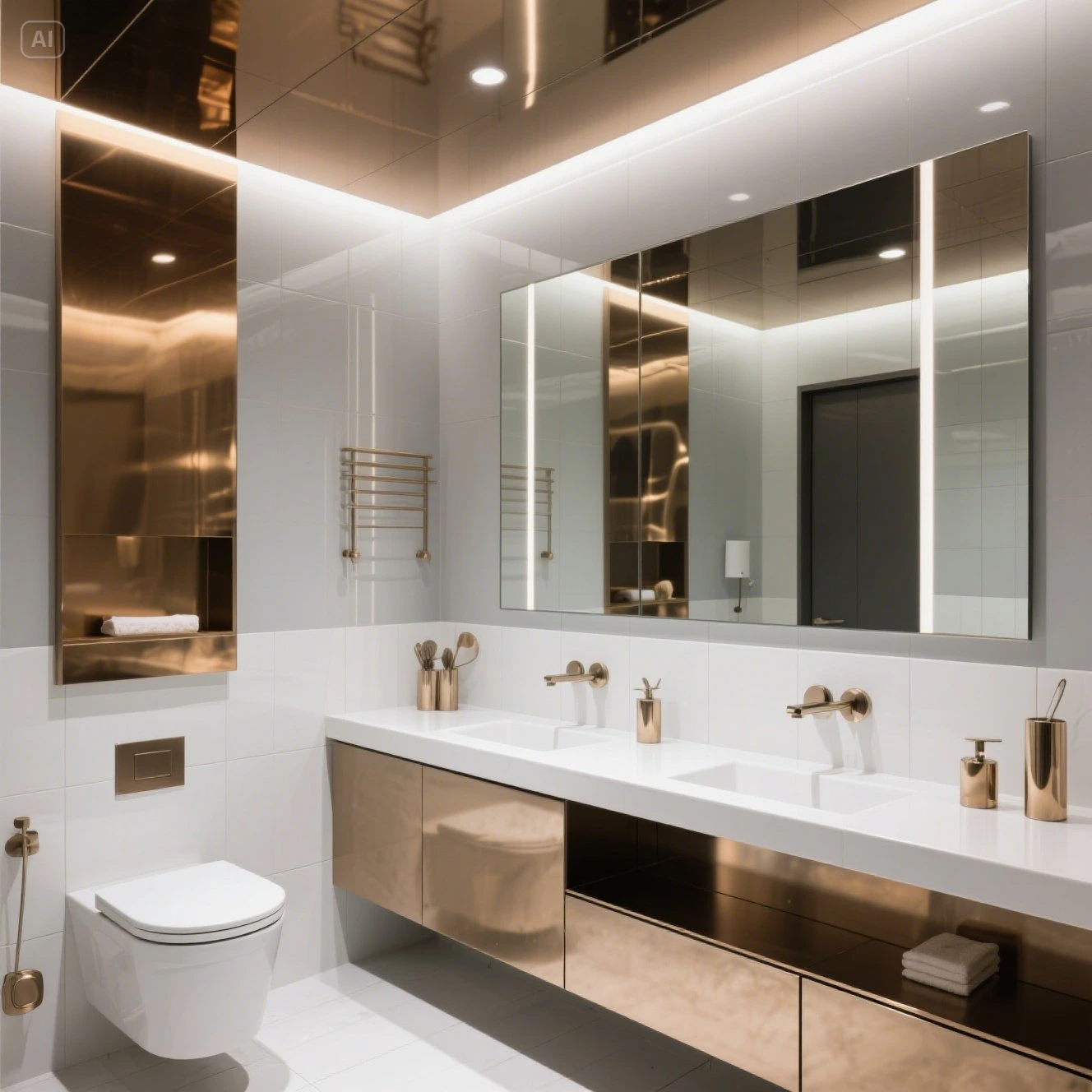 Add a Bold Mirror Bathroom Decor Ideas