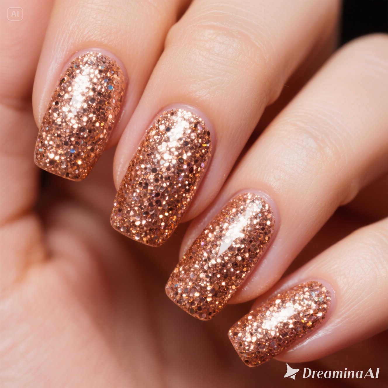 Classic Rose Gold Glitter
