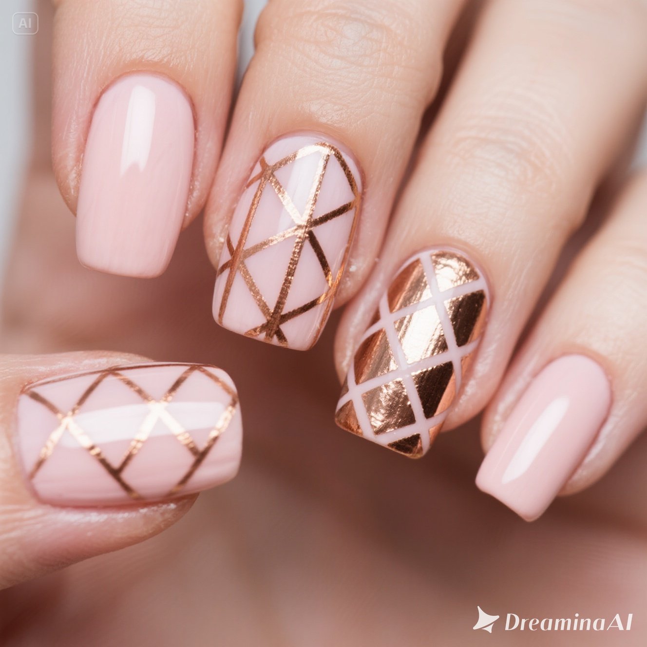 Geometric Rose Gold Designs