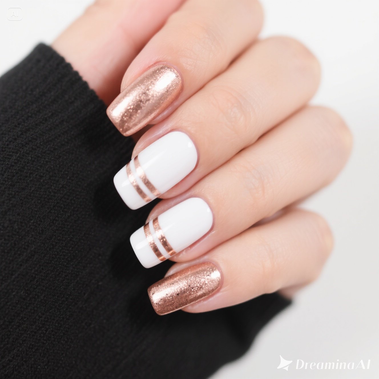 Rose Gold and White Combo