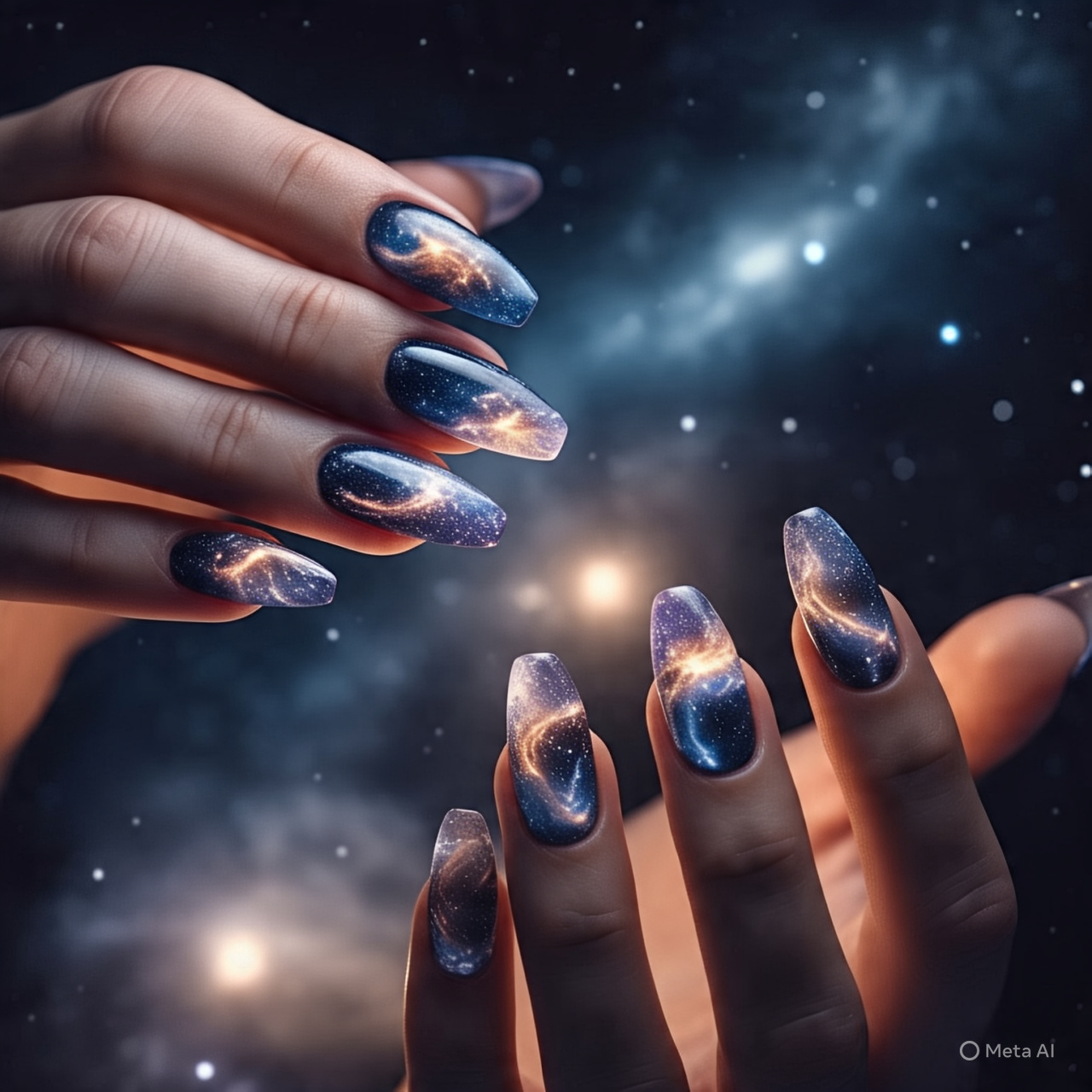 Glittering Gradient Nails