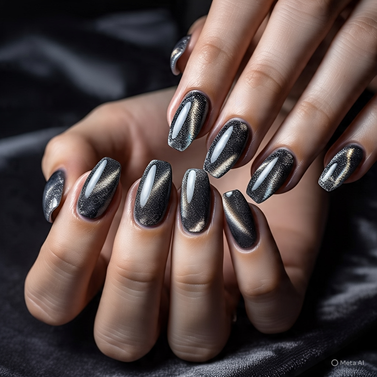 Glittering Gradient Nails