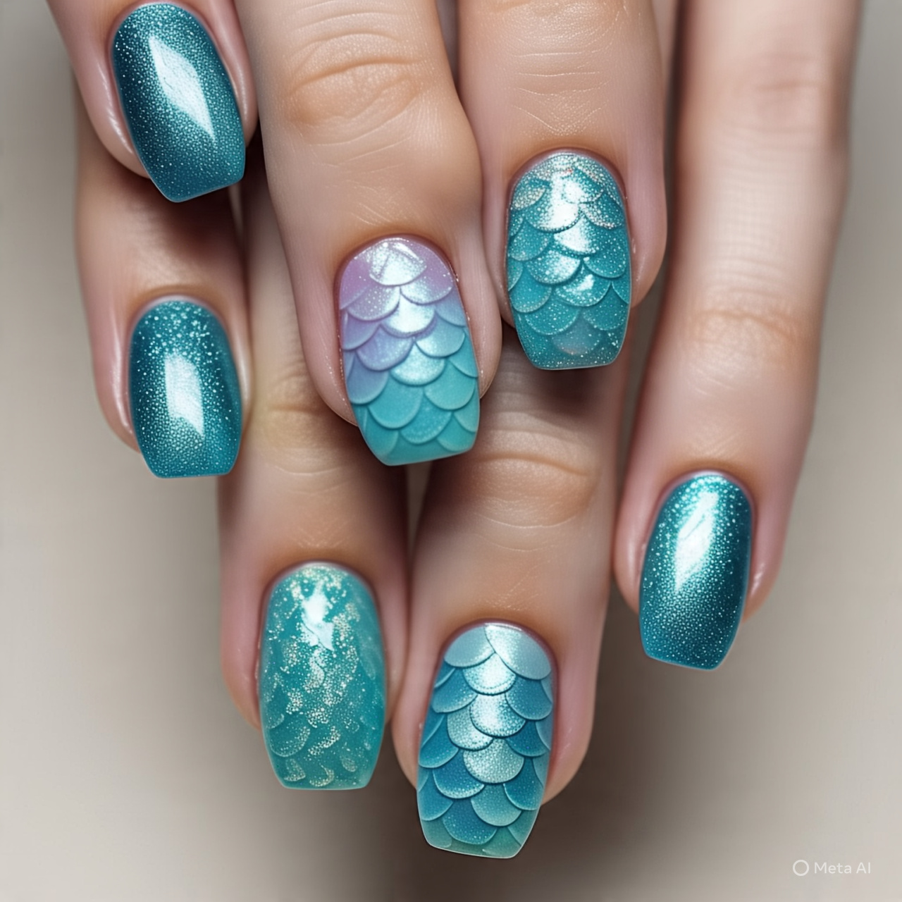 Glittering Gradient Nails