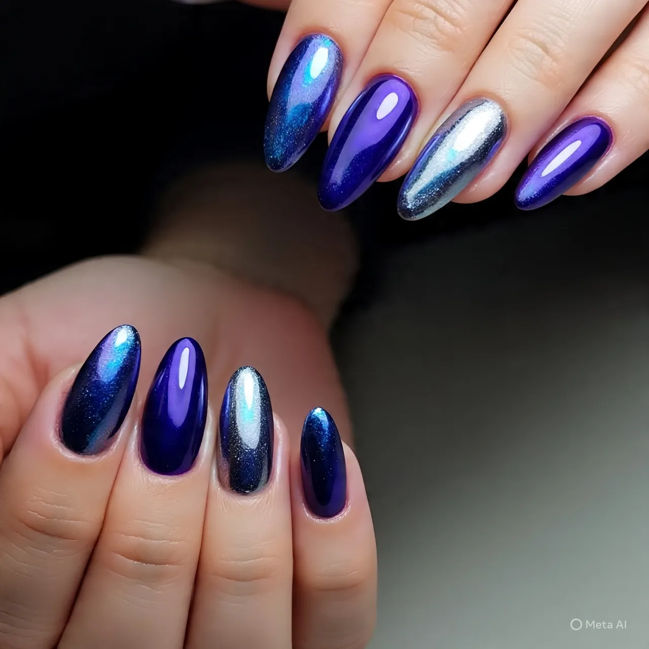 Glossy Galaxy Nails