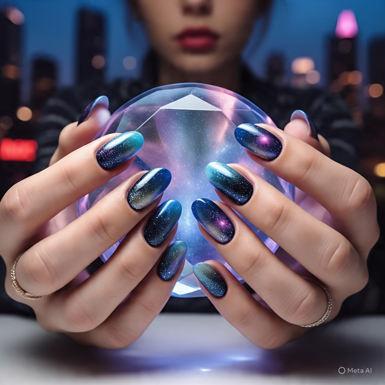 Glittering Gradient Nails