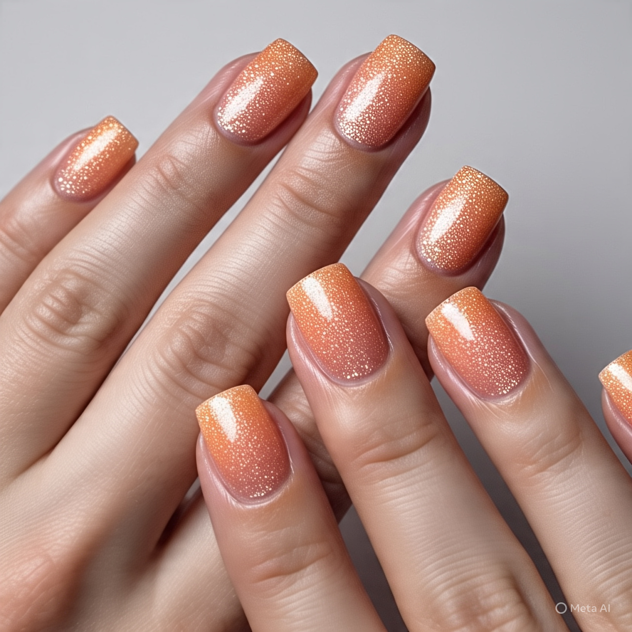 Glittering Gradient Nails