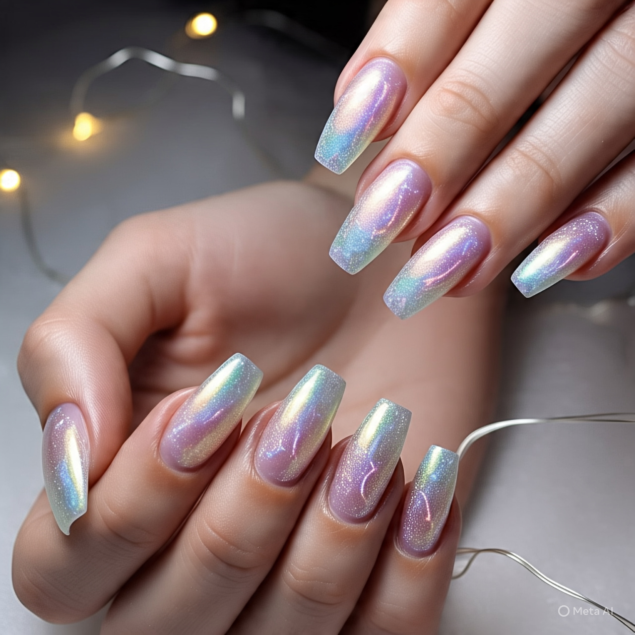 Glittering Gradient Nails