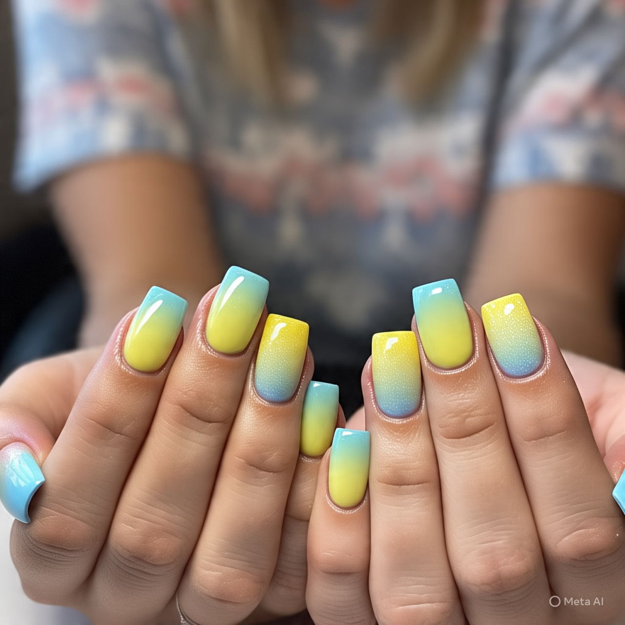 Glittering Gradient Nails