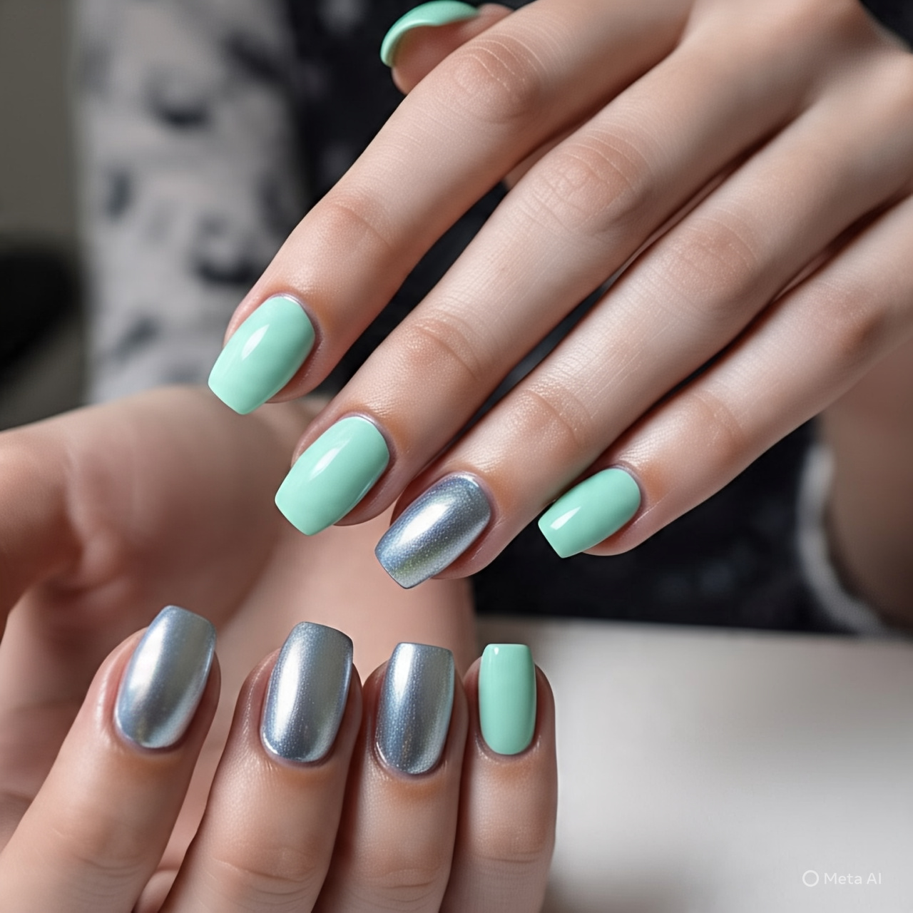 Glittering Gradient Nails