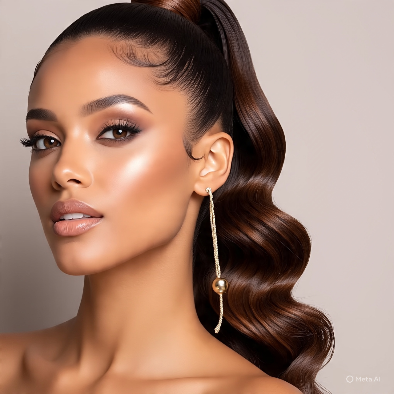 Twisted Ponytail with Part