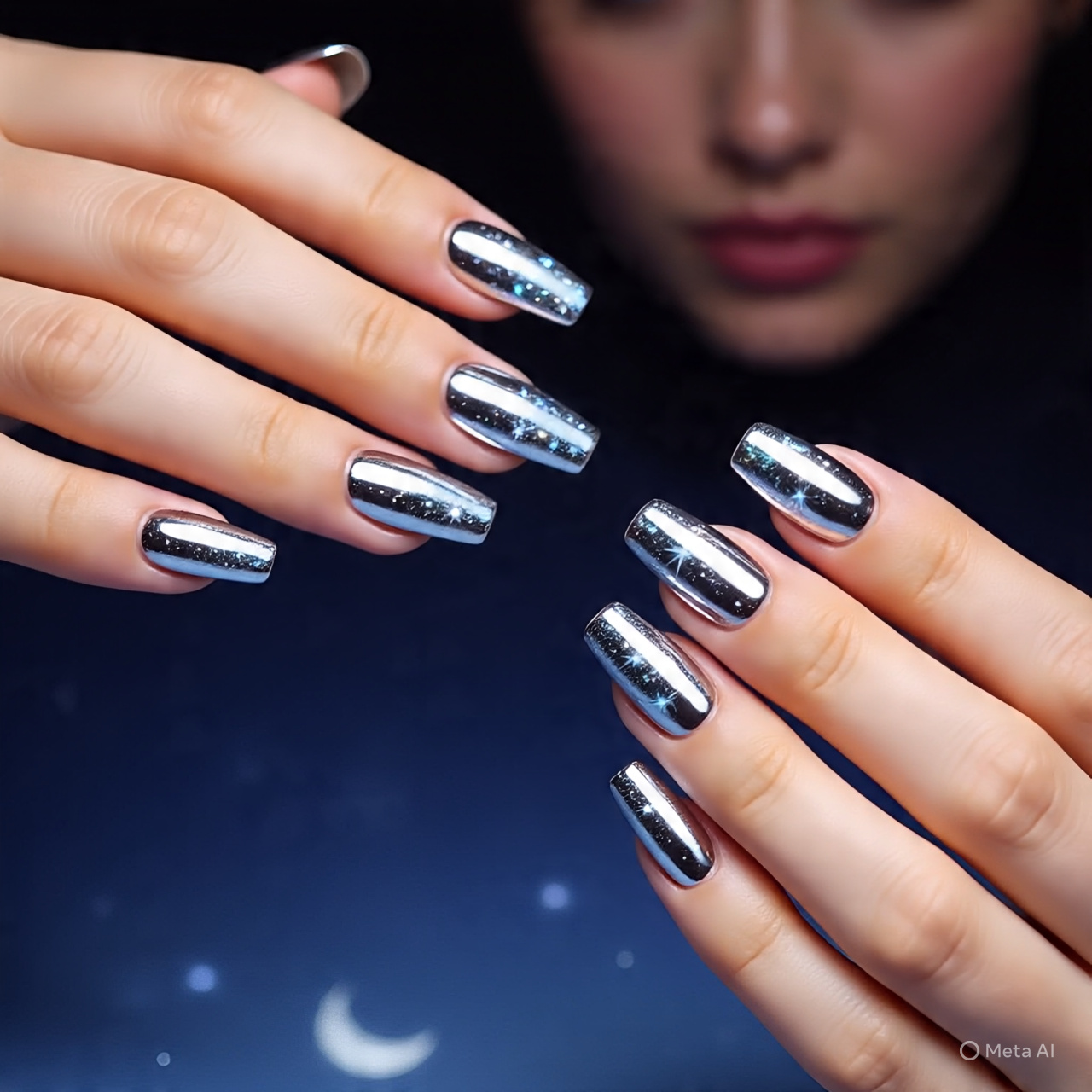 Glossy Galaxy Nail