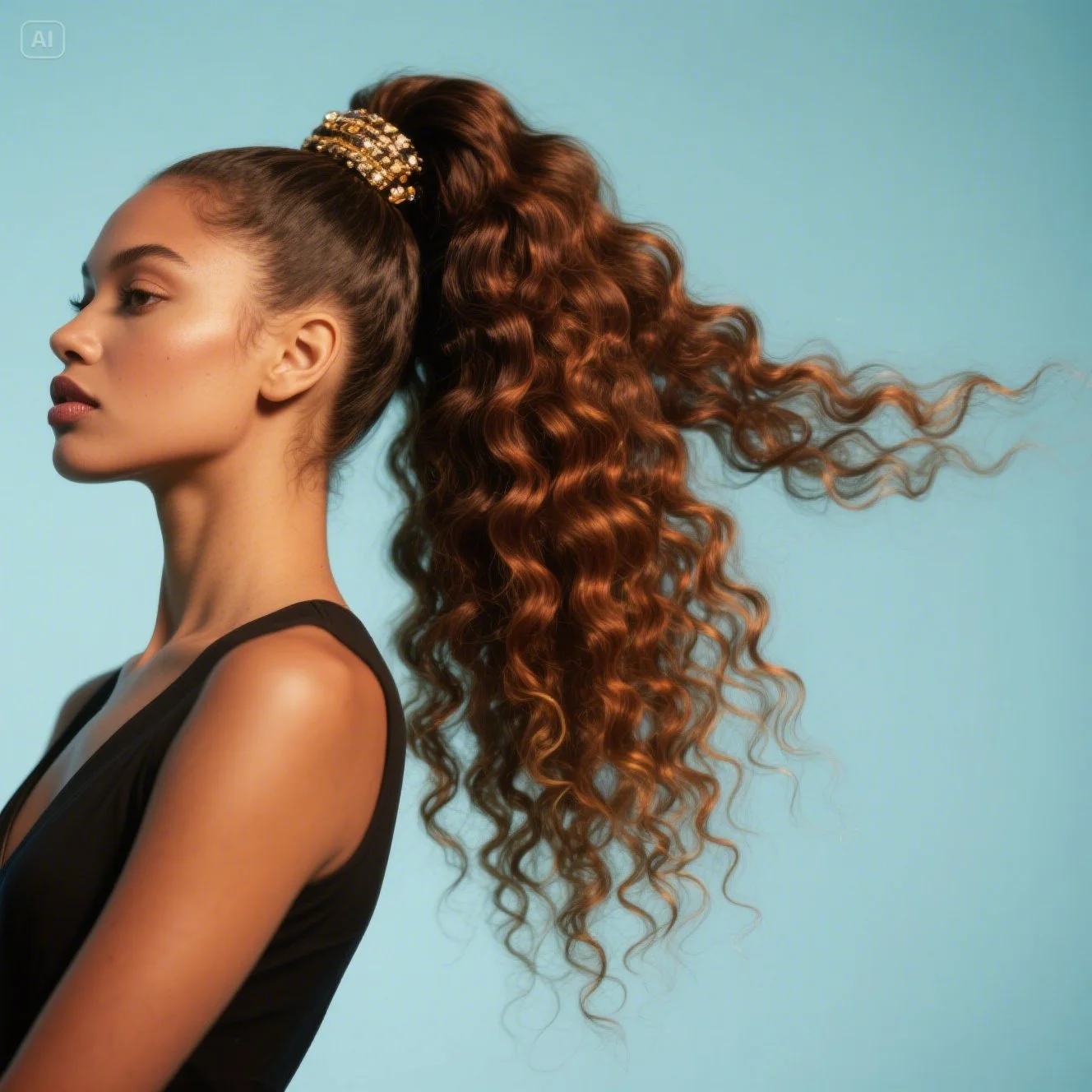 The Voluminous Curly Ponytail 