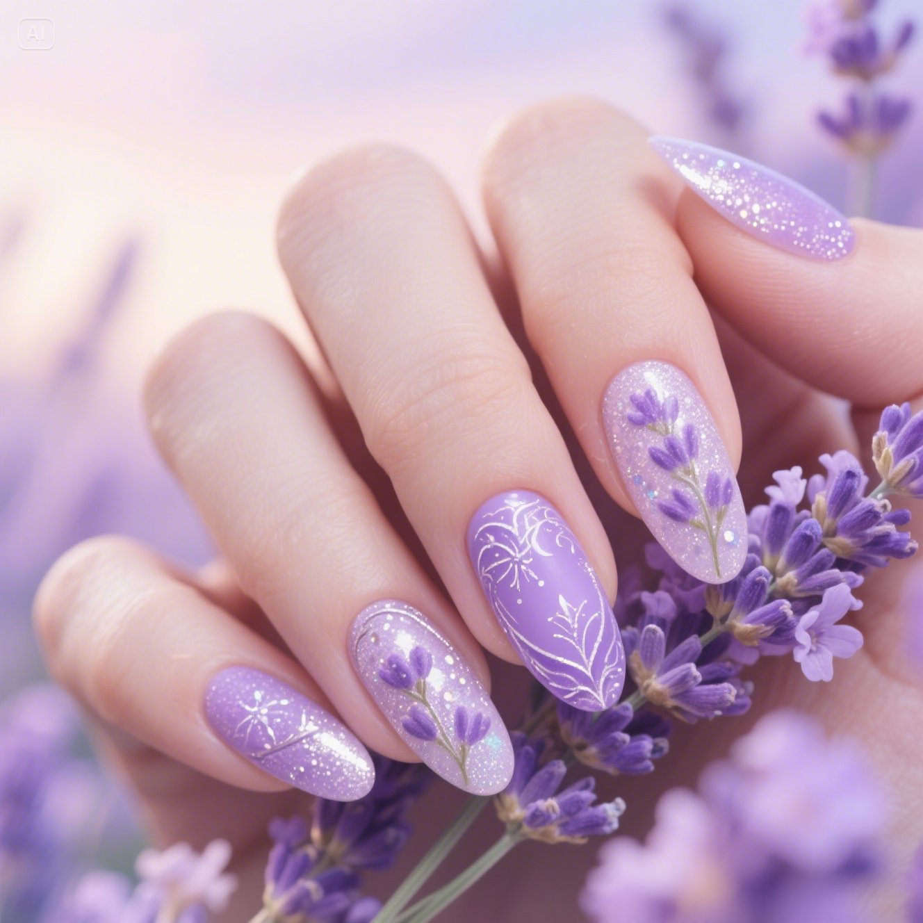 Bright Blossoms Nails